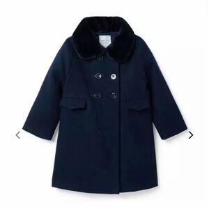 Janice and Jake Echo Blue Girls’👧🏻The Luxe Collar Coat🧥Sz 5/6